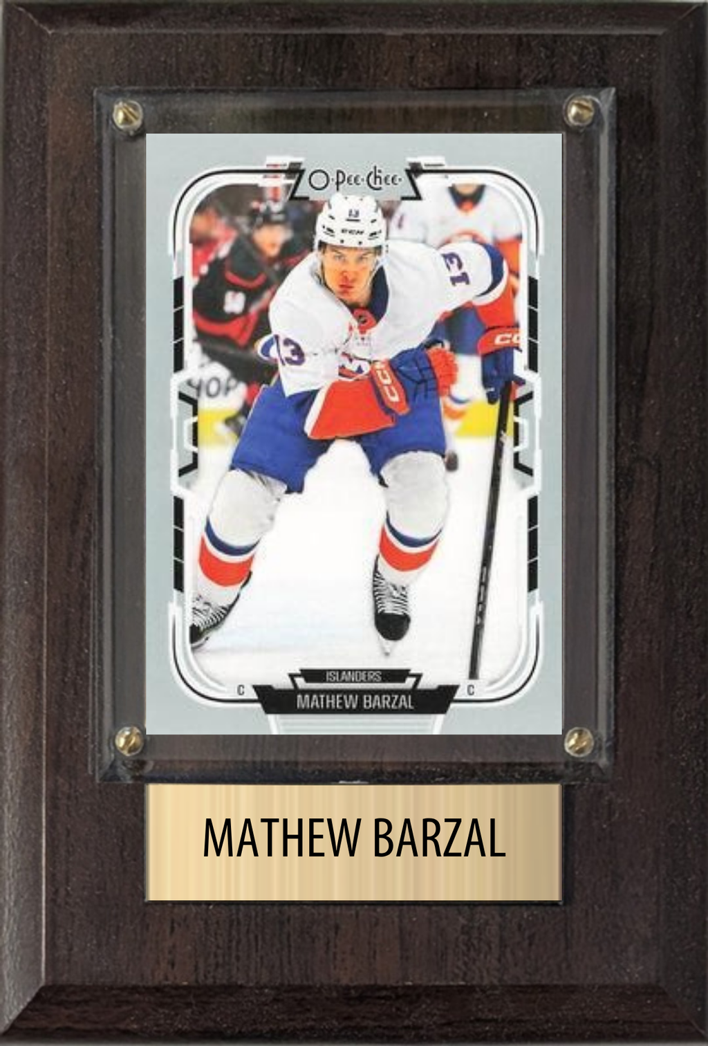 Mathew Barzal New York Islanders Fan Gift Plaque 4x6 1 Card Upper Deck 2024 2025 2026