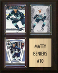 Matty Beniers Seattle Kraken Fan Gift Plaque 8x10 3 Cards Upper Deck 2024 2025 2026