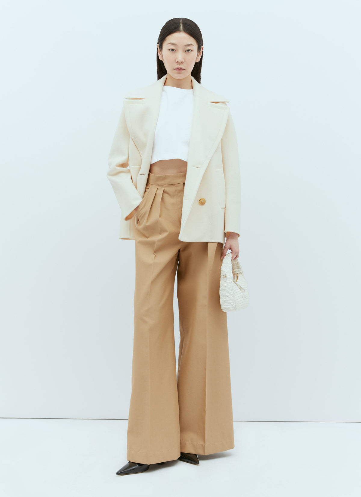 Max Mara Women Wool And Cashmere Pea Coat