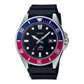 Casio Men's Black and Pepsi Bezel Dive Watch - MDV-106B-1A2VCF