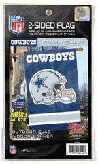 Dallas Cowboys Double Sided Banner Flag Embroidered Applique 44x28 Inch