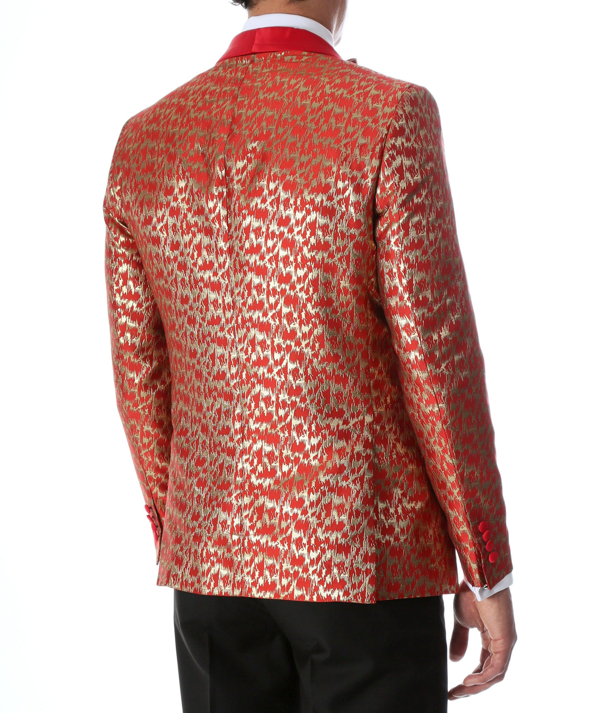 Men's Webber Red Modern Fit Shawl Collar Tuxedo Blazer