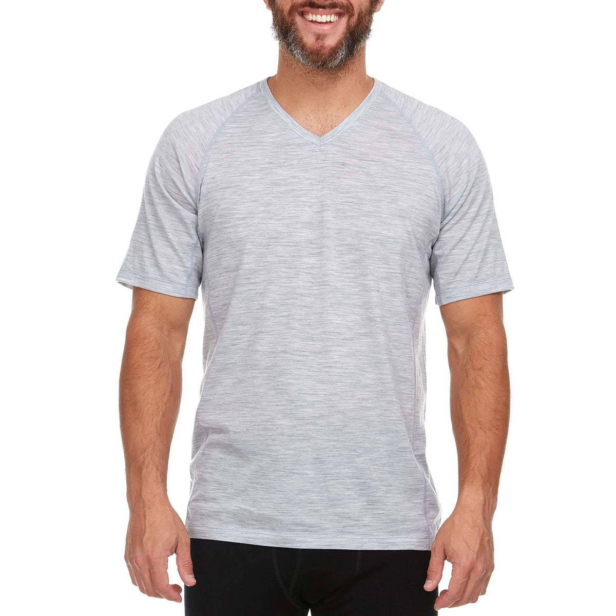 Men's Merino Wool V-Neck T-Shirt - Microweight