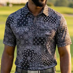Hustler Cool-Stretch Men's Golf Shirt (Black)