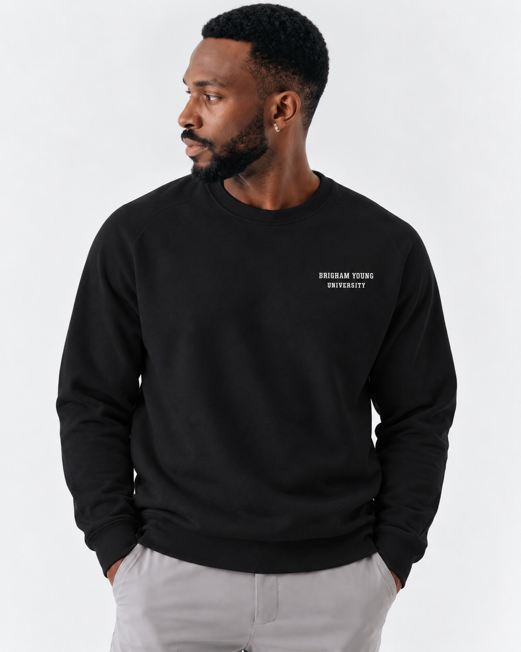 BYU Meridian Black Crewneck