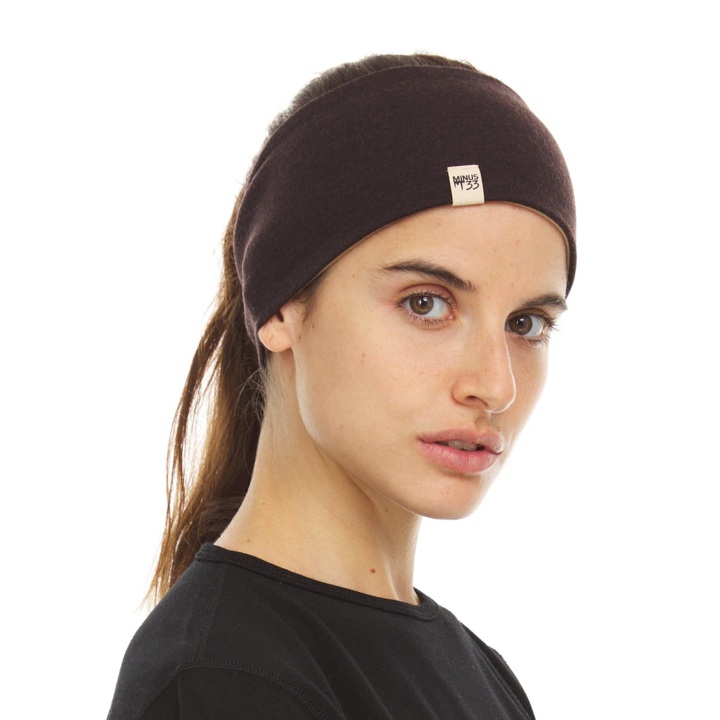 Midweight Reversible Wool Headband  - 100% Merino Wool