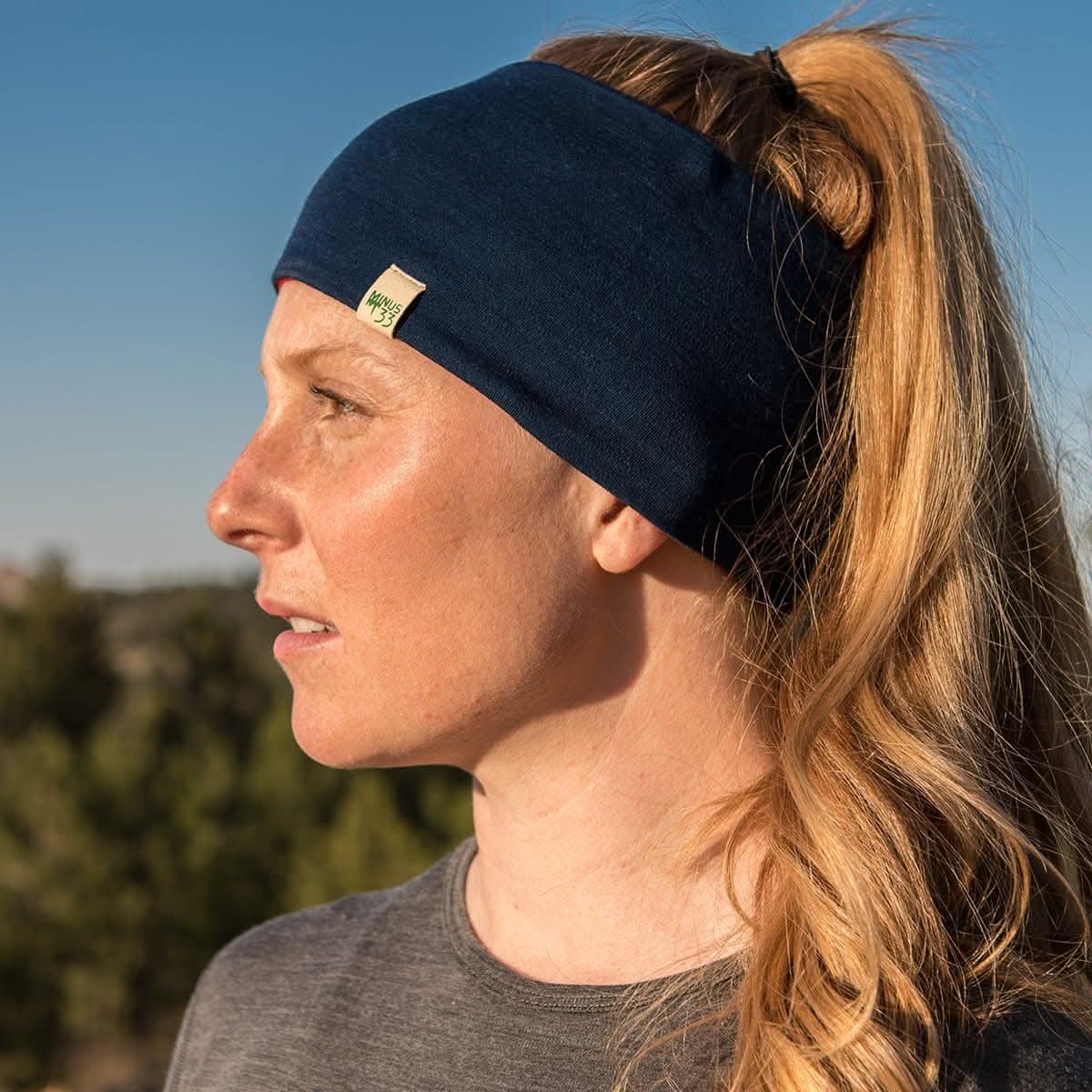 Midweight Reversible Wool Headband  - 100% Merino Wool