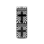 SUNBURST CROSSES on Black Flat Tungsten Carbide Ring