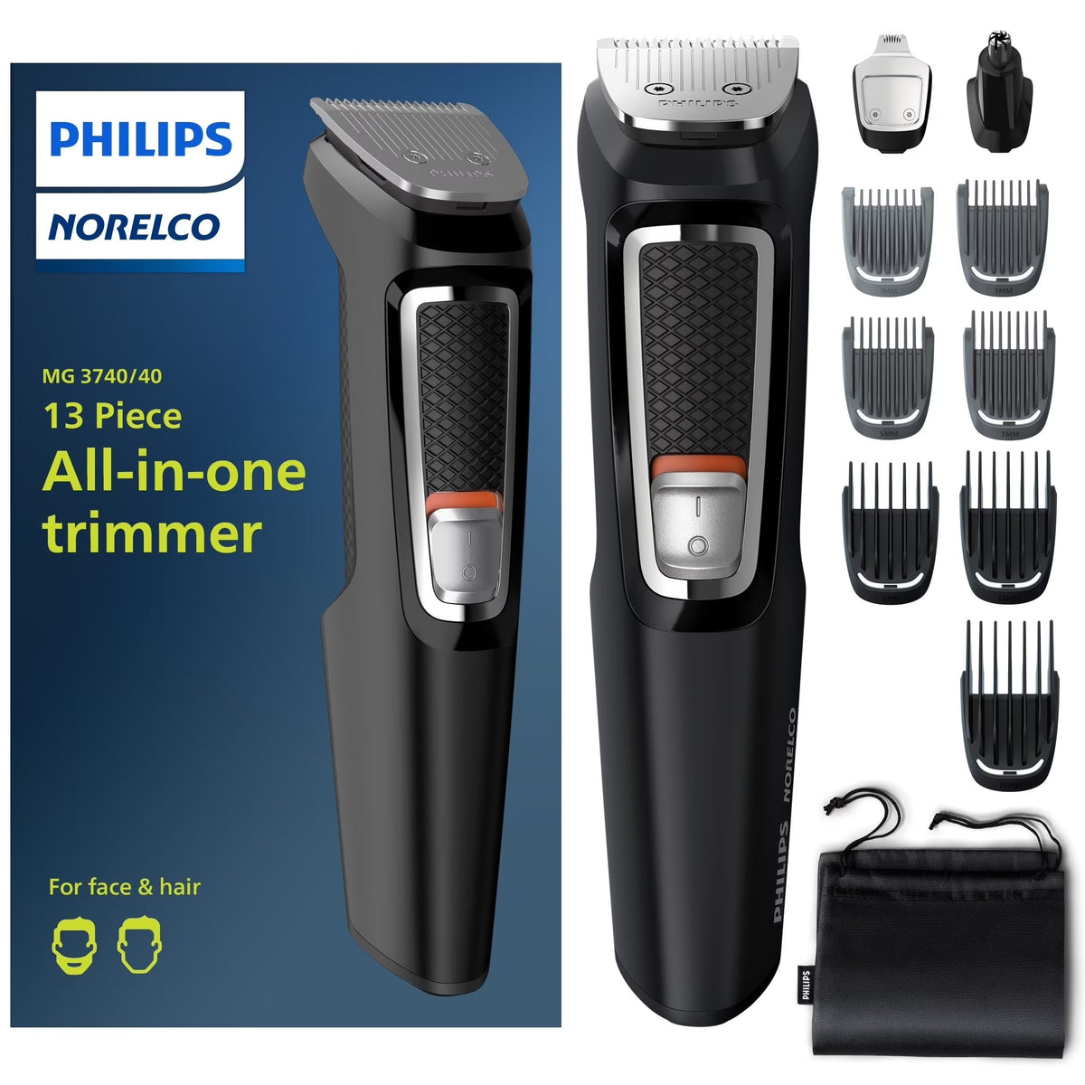 Philips Norelco Multigroom 3000 Series 13-Piece All-in-One Grooming Kit - MG3740-40