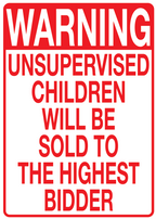 Warning: Unsupervised Will Be Shot Fridge Magnet Decor - 3.5" x 2.5" Made in USA