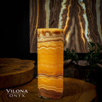 Miami Sunset Onyx Lamp (Cylinder Table Lamp #5)