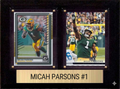 Micah Parsons Green Bay Packers Fan Gift Plaque 6x8 2 Cards Prizm, Donruss, Score 2024 2025 2026