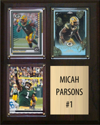 Micah Parsons Green Bay Packers Fan Gift Plaque 8x10 3 Cards Prizm, Donruss, Score 2024 2025 2026