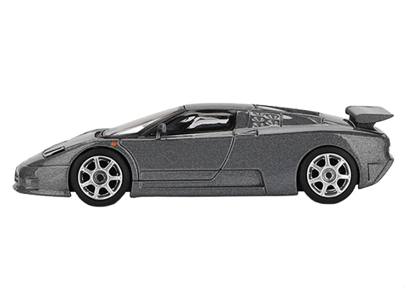 Bugatti EB110 Super Sport Grigio Scuro Dark Gray Metallic Limited Edition 1/64 Diecast Model Car by Mini GT