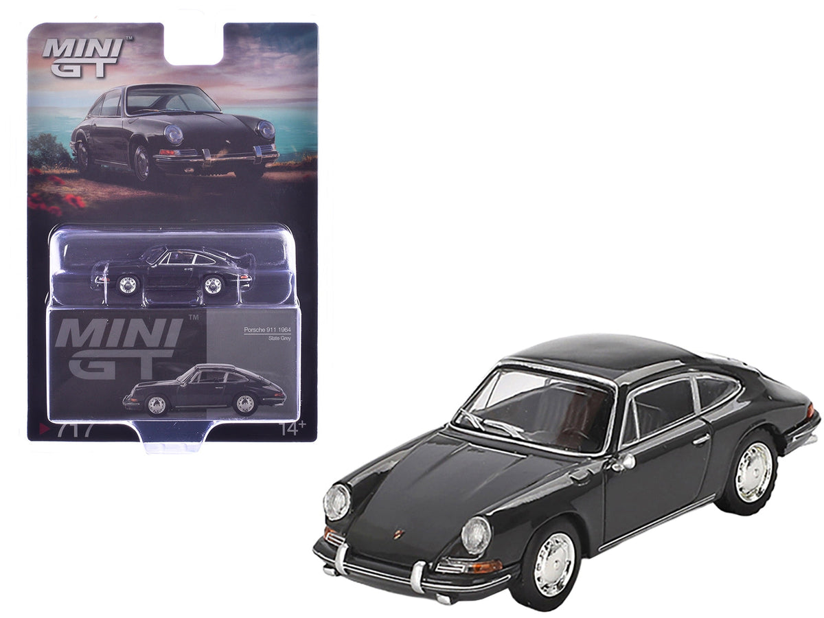 1964 Porsche 911 Slate Gray Limited Edition 1/64 Diecast Model Car by Mini GT