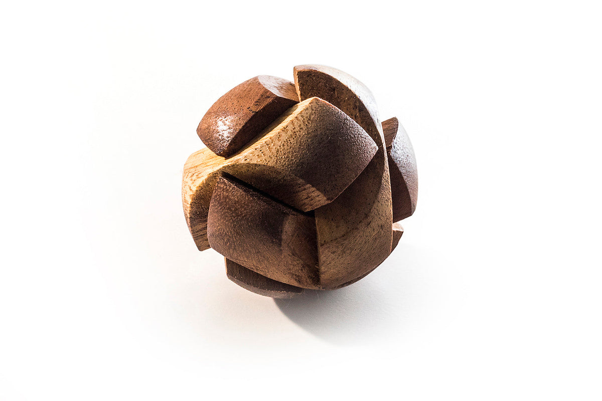 Mini Japanese Ball Puzzle - mechanical wooden brain teaser puzzles for adults and teens