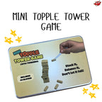 🧱 Mini Topple Tower Game With Tweezers 🎯 Tiny Block Stacking Travel Challenge