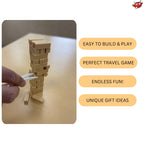🧱 Mini Topple Tower Game With Tweezers 🎯 Tiny Block Stacking Travel Challenge