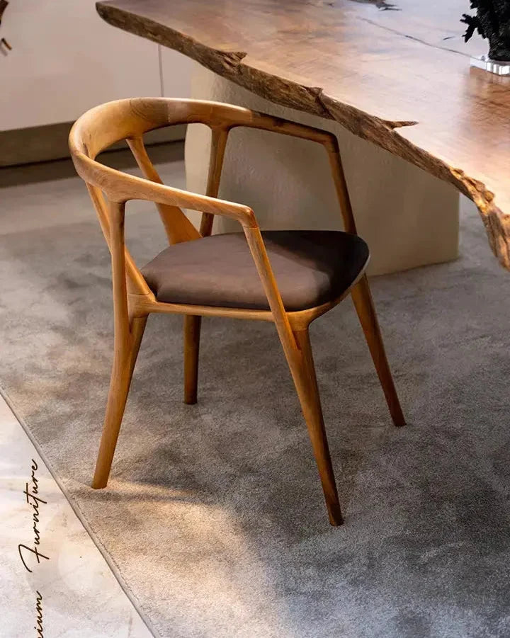 Luxury Premium Solid Walnut Chair - Italian Style