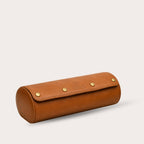 3 Watch Travel Case Full-grain Leather Watch Roll (Tawny Brown)