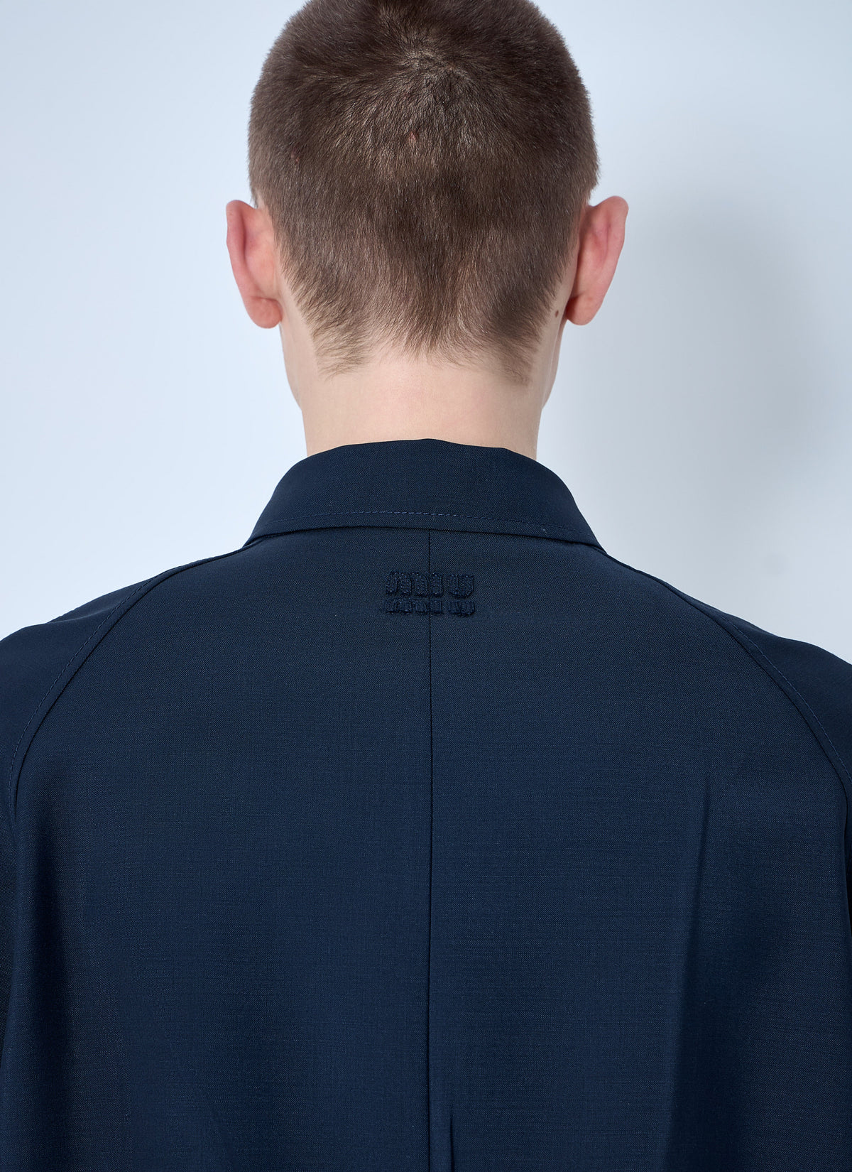 Miu Miu Men Single-Breasted Mohair Coat