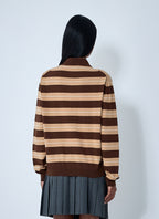 Miu Miu Women Cotton Striped Polo Shirt