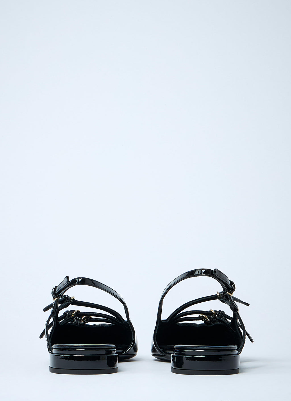 Miu Miu Women Patent Leather Slingback Ballerina Flats