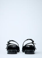 Miu Miu Women Patent Leather Slingback Ballerina Flats