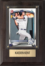 Kaeden Kent New York Yankees Fan Gift Plaque 4x6 1 Card Topps, Bowman 2024 2025 2026