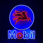 Mobil Gas Oil Flying Horse Neon Signs Light