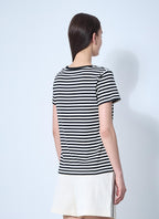 Moncler Women Striped Logo Motif T-Shirt