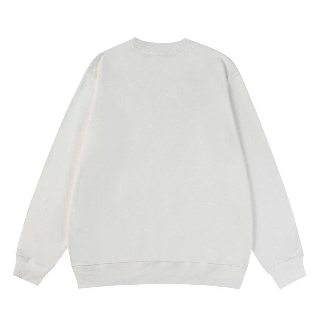 Moncler Logo-Embroidered Printed Cotton Jersey Sweatshirt White