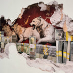 White Wolf Hustle Wall Money Decal - Limited Edition