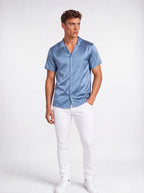Bond Shirt Silk Steel Blue
