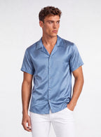 Bond Shirt Silk Steel Blue