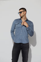 Eastwood Butter Suede Steel Blue