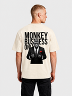 'Monkey Business Only' Oversized Graphic Tee