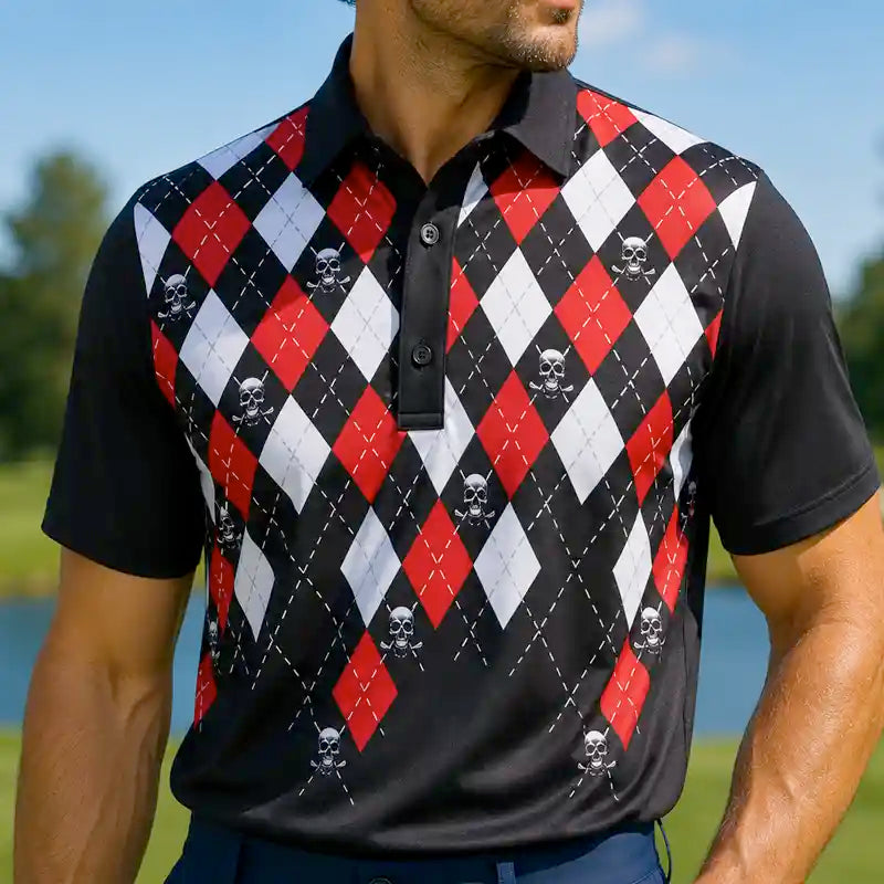 Cool-Stretch Monster Golf Polo Shirt - Black