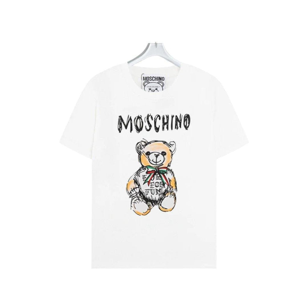 Moschino Teddy Bear T-Shirt Without Collar 'White'