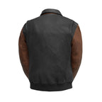 Moto Bomber Two Tone Men's Leather Jacket