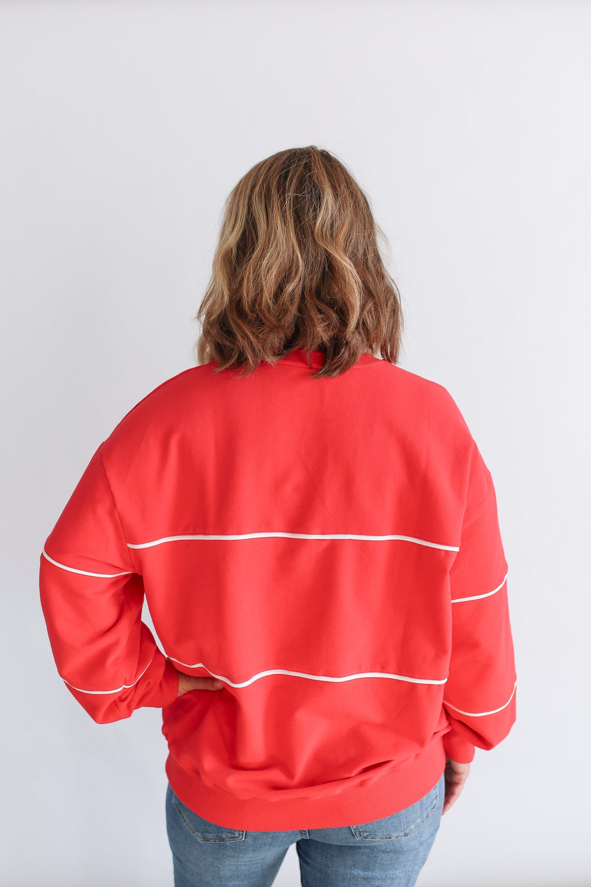 NUULY X Movemama Relaxed Fit Invisible Zipper Breastfeeding Sweatshirt with Piping
