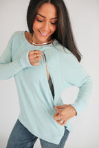 Free Flowing Lightweight Long Sleeve Nursing Top
