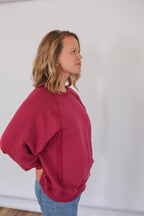 Big Hug Vertical Zip Breastfeeding Crewneck