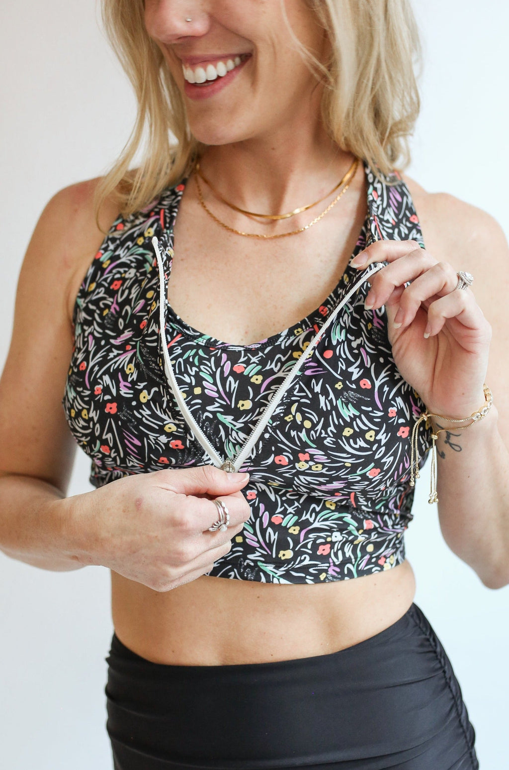 Crop Zip Up Breastfeeding Swimsuit Top | FINAL SALE