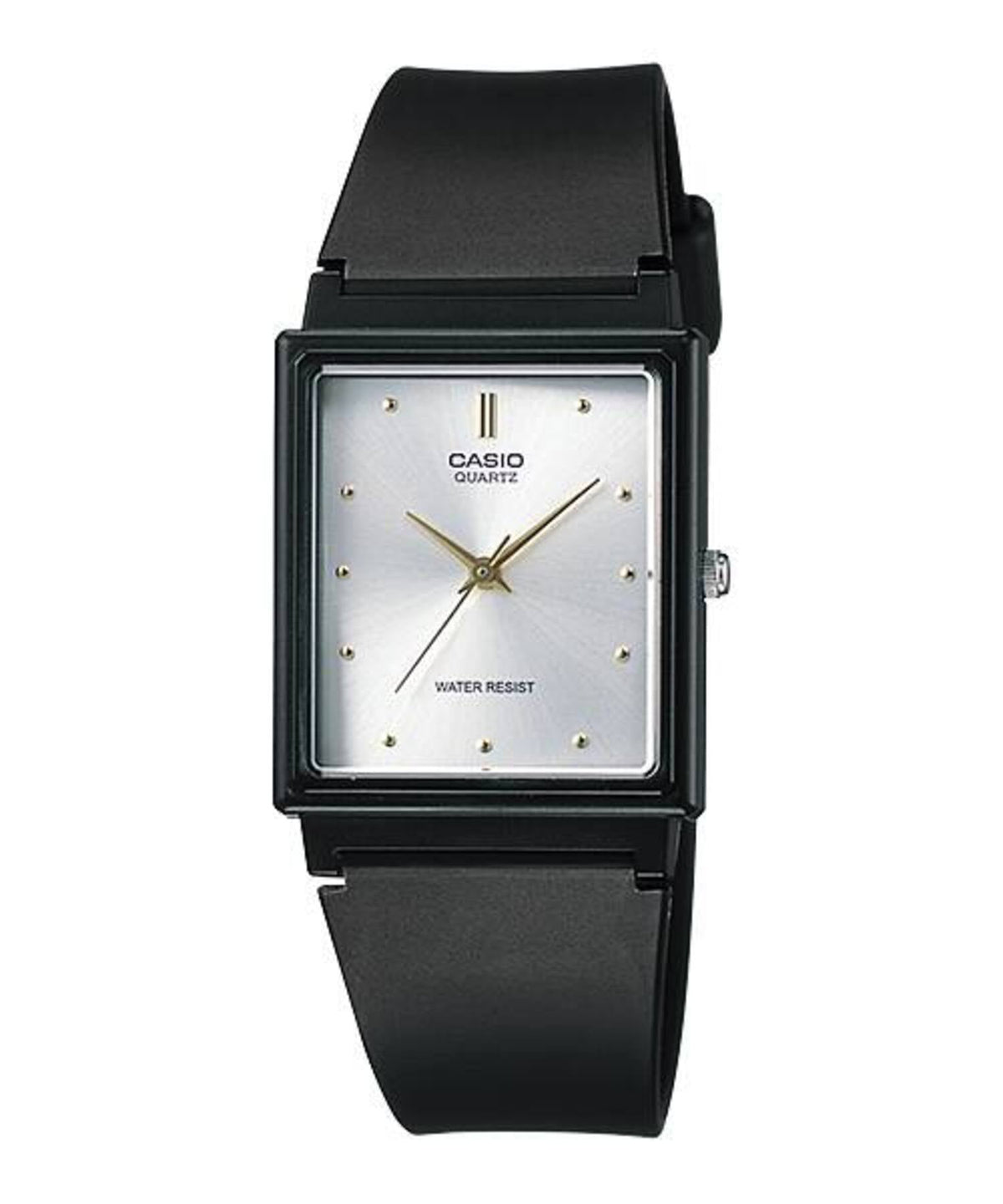Casio Women's Black Strap Watch with Silver Dial - MQ-38-7A