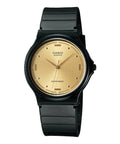 Casio Men's Black Analog Watch with Gold Dial - MQ-76-9A