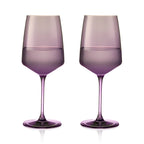 Reserve Nouveau Crystal Wine Glasses in Violet, Set of 2
