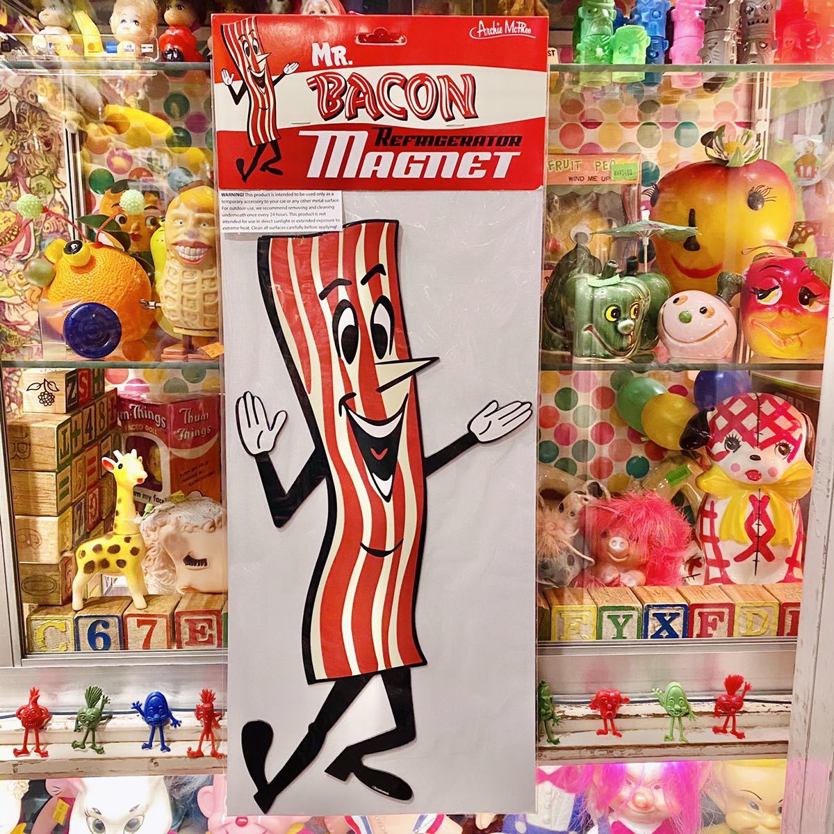 Mr. Bacon Jumbo Fridge Magnet – Ultimate Bacon Lover's Kitchen & Car Decor 🥓