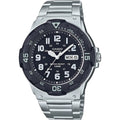 Casio Men's Stainless Steel Water-Resistant Analog Watch with Black Dial - MRW-200HD-1B