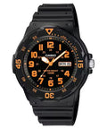 Casio Men's Black and Orange Analog Sport Watch - MRW-200H-4BV